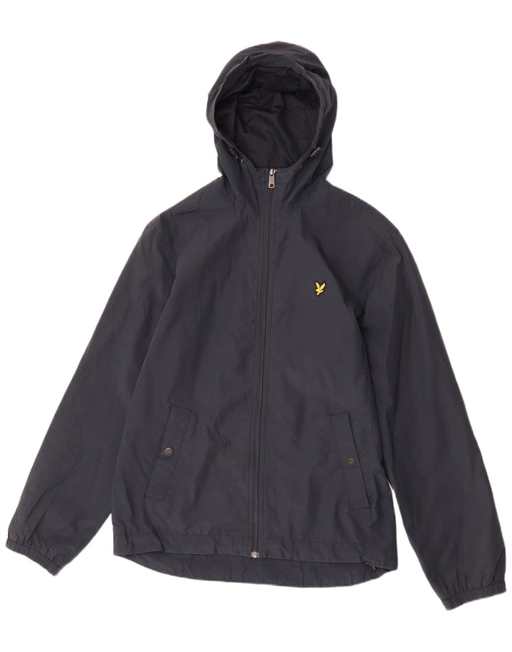 Męska kurtka przeciwdeszczowa z kapturem Lyle & Scott UK 38, średni granat