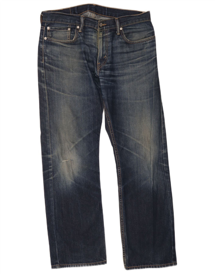 Męskie dżinsy Levi's 514 Straight W33 L30 Granatowa bawełna