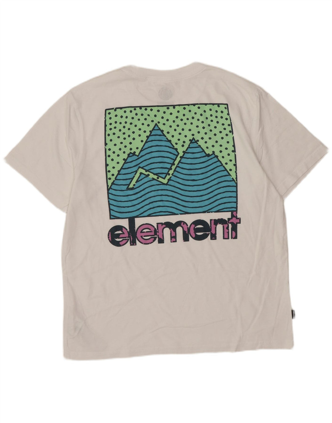Męski T-shirt Element o regularnym kroju z grafiką, mały, biały, bawełniany