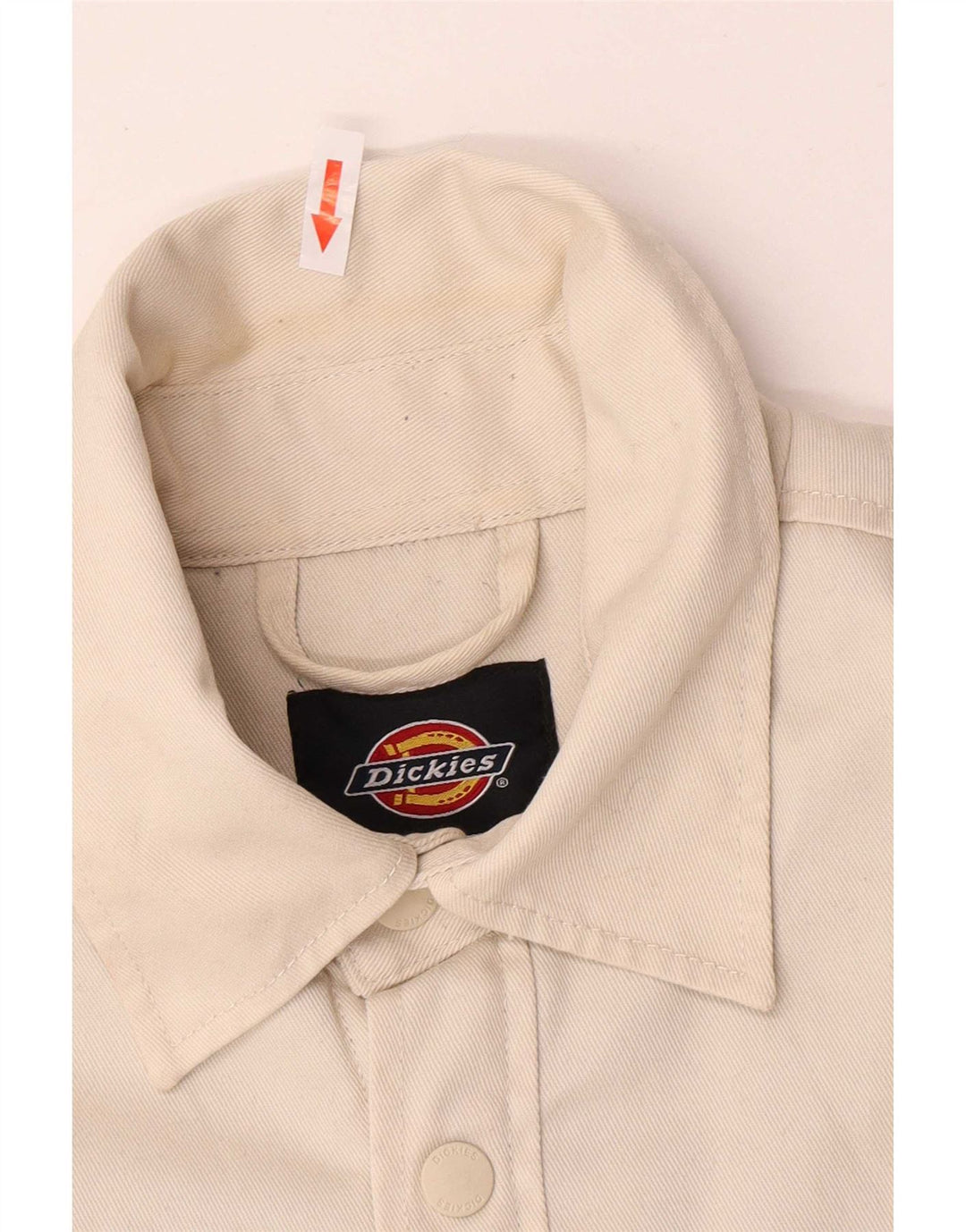 Męska kurtka jeansowa Dickies Sherpa UK 36, mała, beżowa, poliester