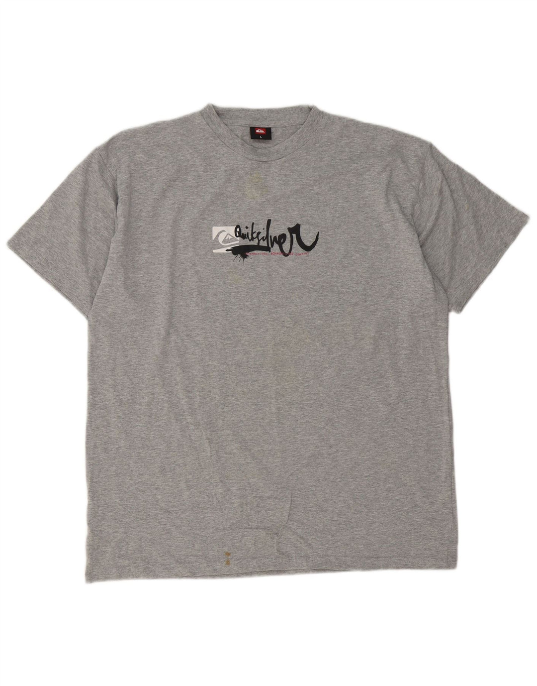 Męski T-shirt z grafiką Quiksilver, duży, szary