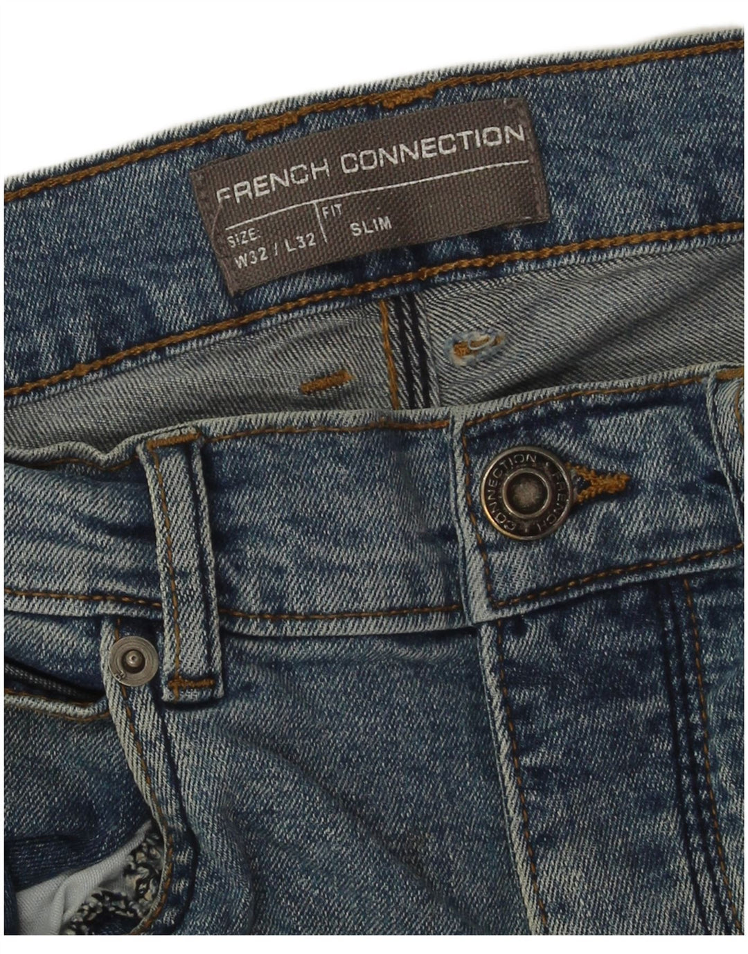Jeansy męskie French Connection W32 L32 Niebieskie bawełniane