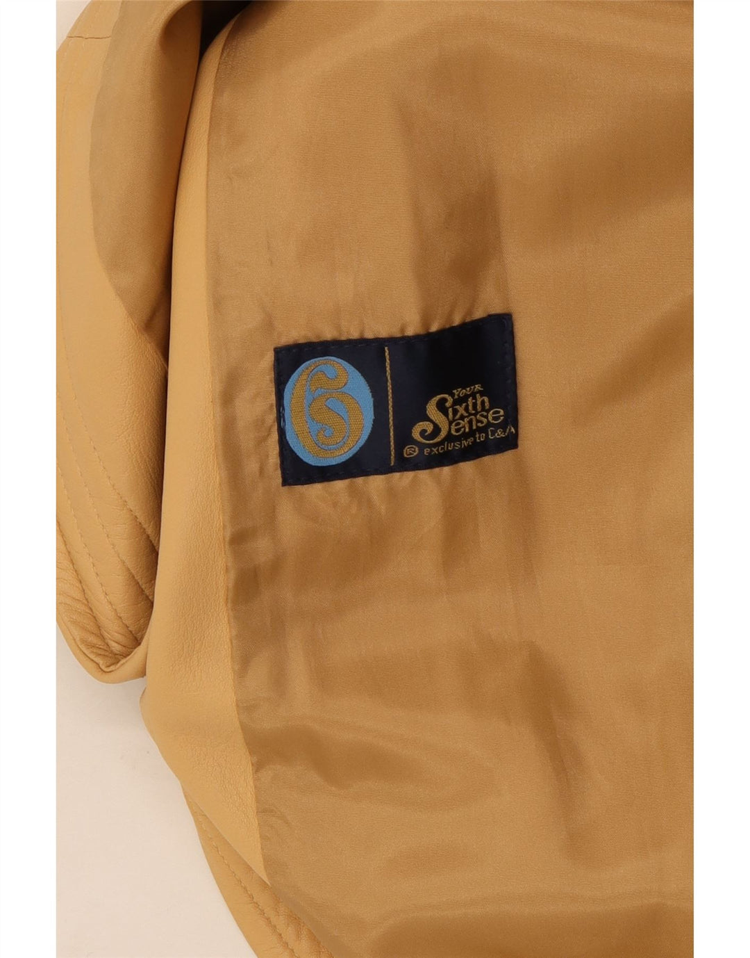 Damski płaszcz skórzany Your Sixth Sense UK 12, średni beż