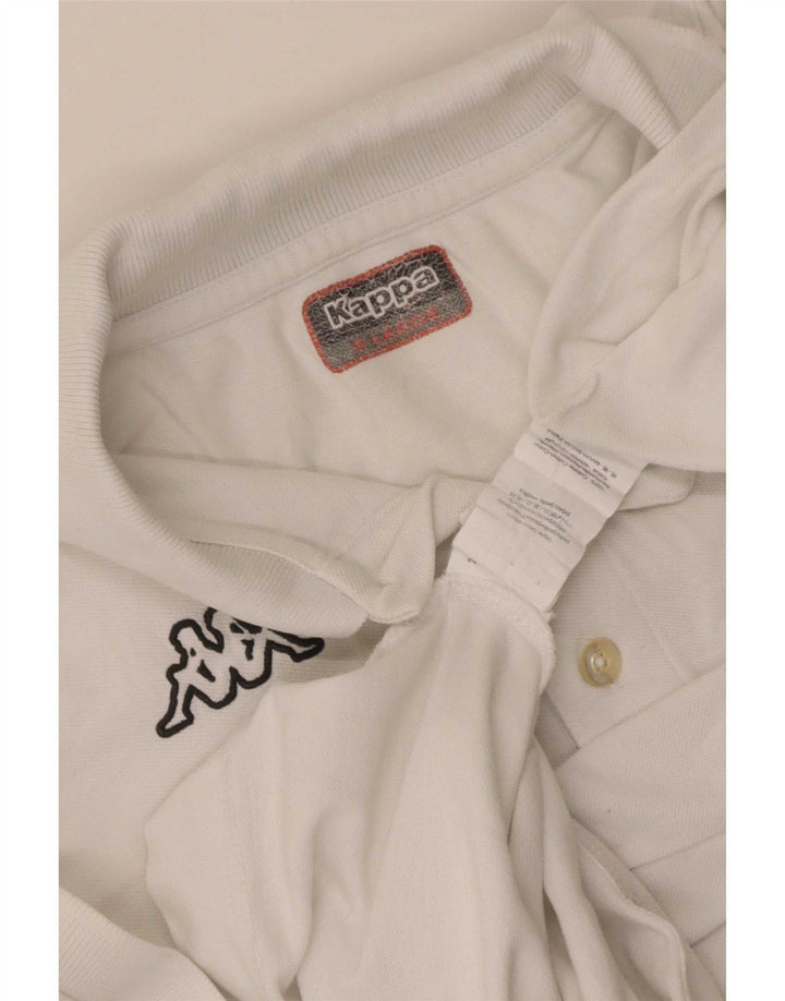 Męska koszulka polo Kappa XL, biała, bawełniana
