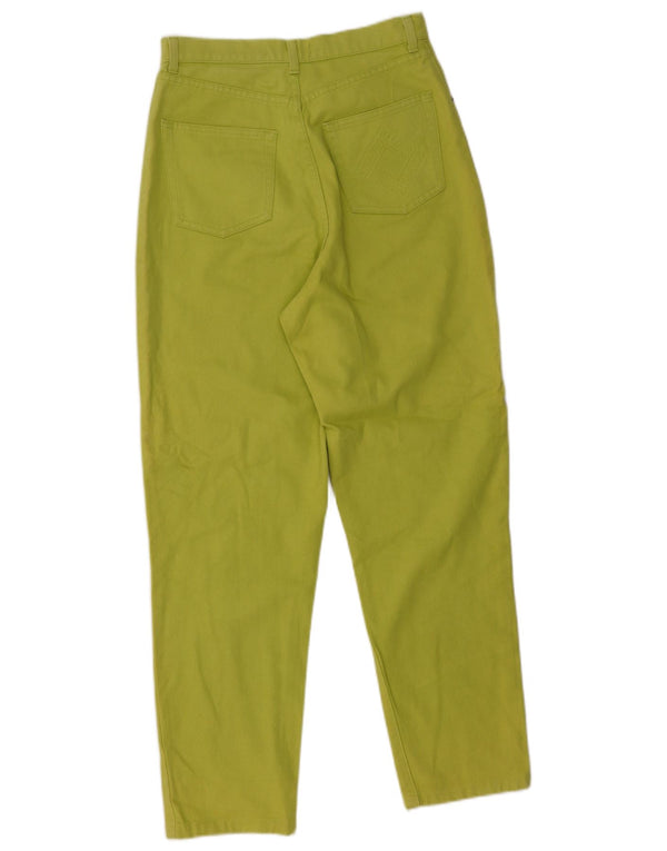 Damskie jeansy z wysokim stanem Jaeger UK 10 Small W26 L38 Zielona bawełna