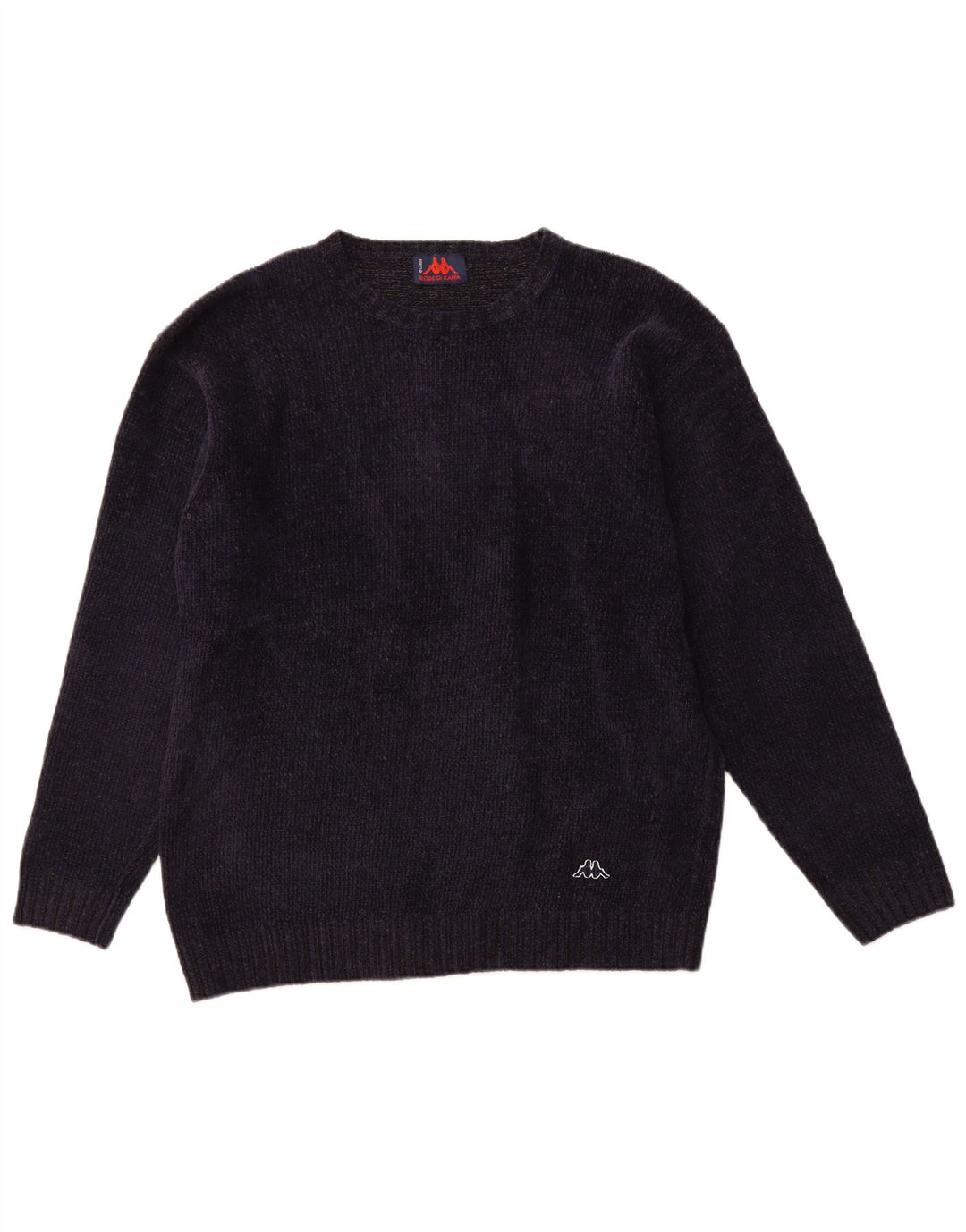 Męski sweter KAPPA z okrągłym dekoltem, duży, granatowy, akrylowy