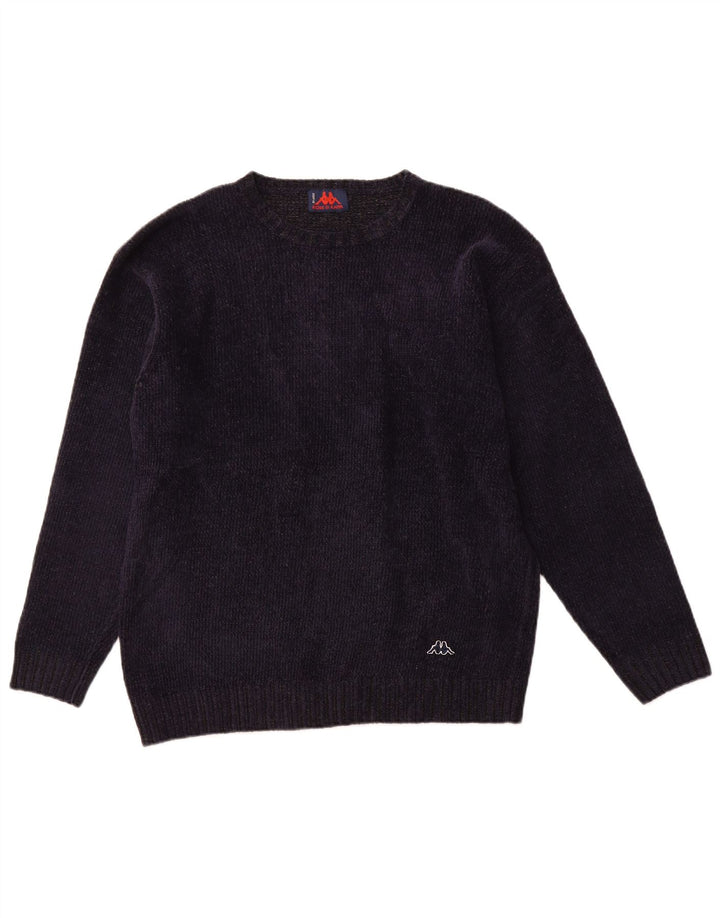 Męski sweter KAPPA z okrągłym dekoltem, duży, granatowy, akrylowy