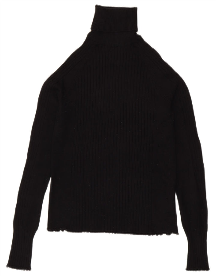 Damski sweter z golfem Zara UK 8 Small Black Wiskoza