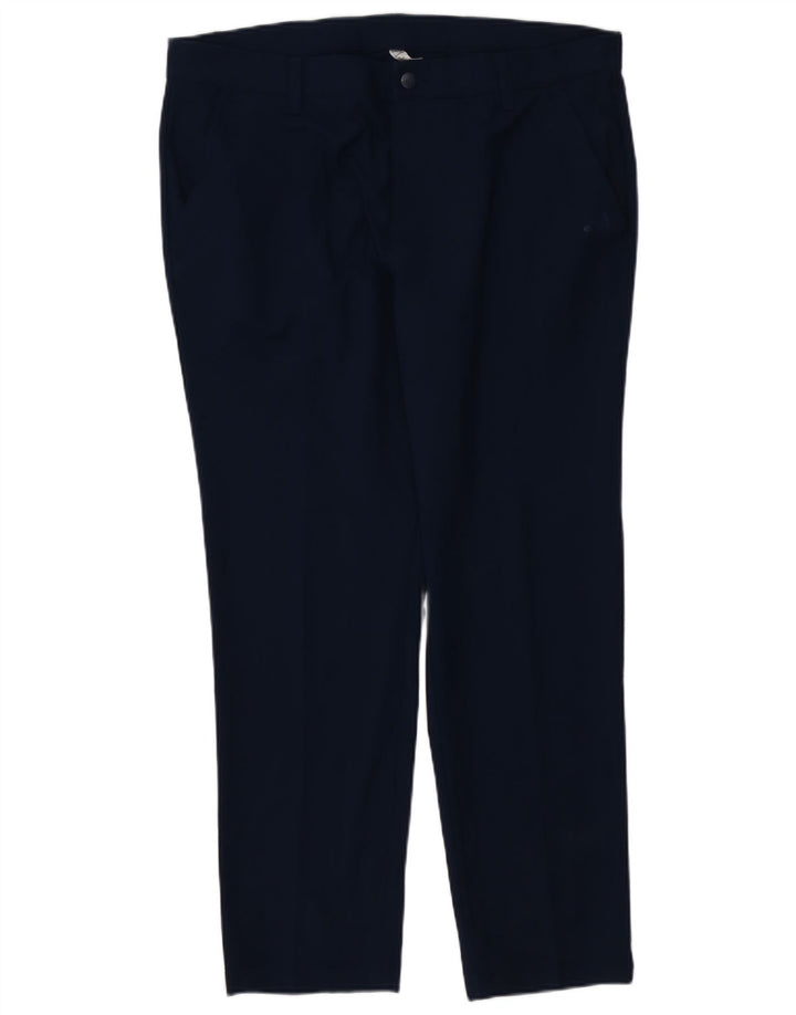 Męskie proste spodnie chino ADIDAS W36 L30 granatowy poliester