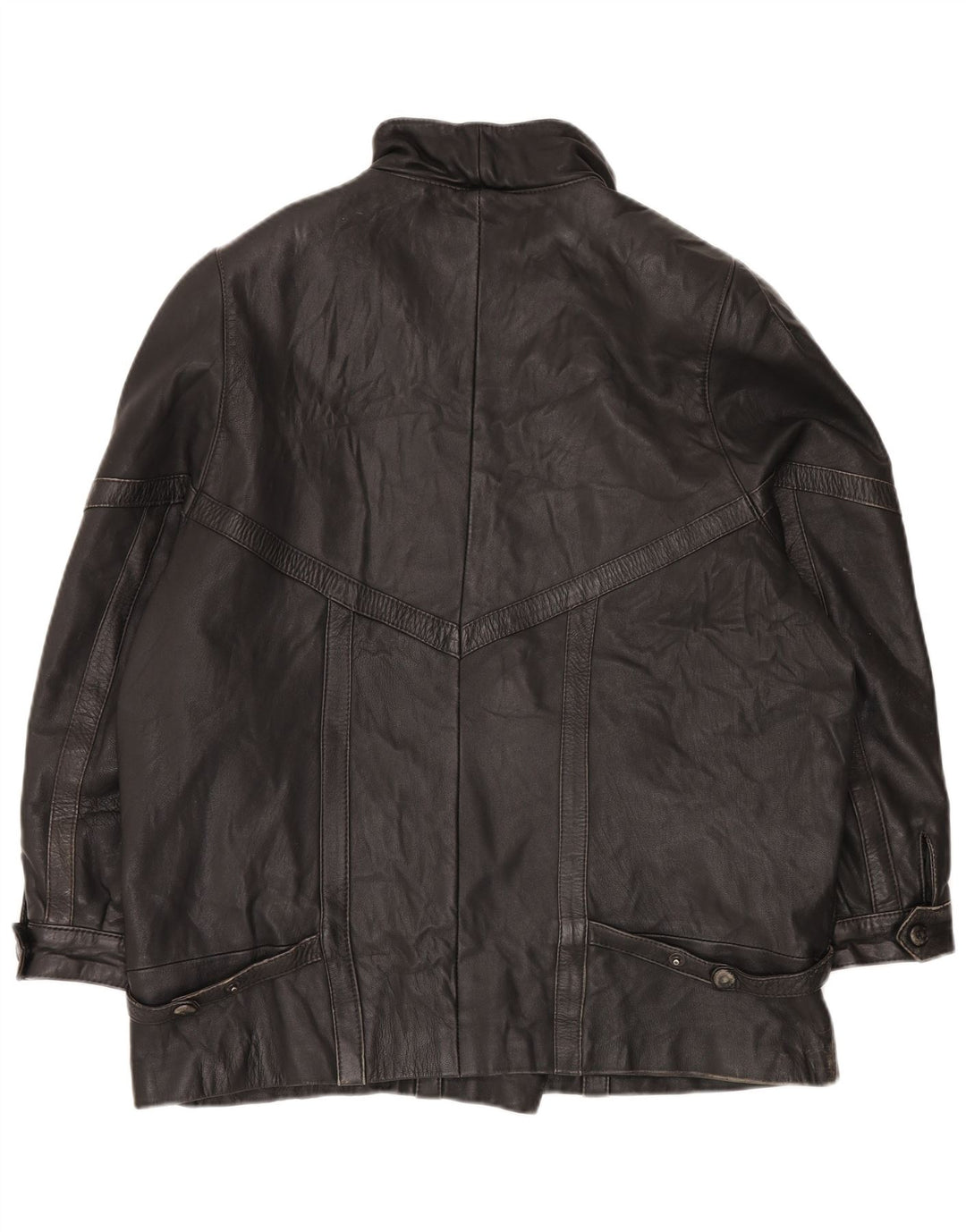 Vintage damska kurtka skórzana oversize EU 46 XL, czarna skóra