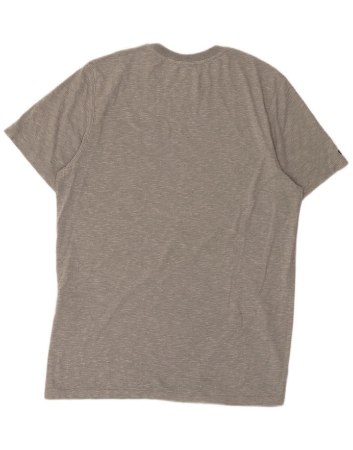 Męski T-shirt Superdry, duży, szary, bawełniany w plamki
