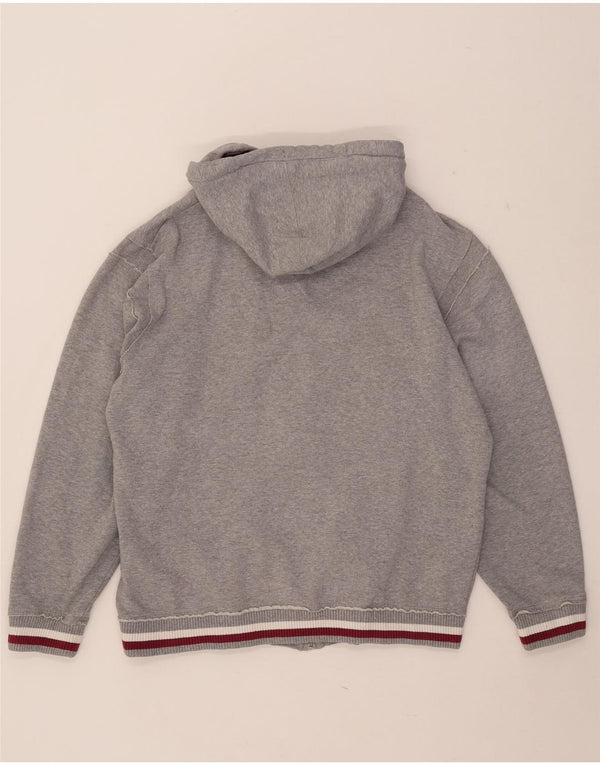 Męski sweter z kapturem i zamkiem Kappa 2XL Szara bawełniana nakrapiana