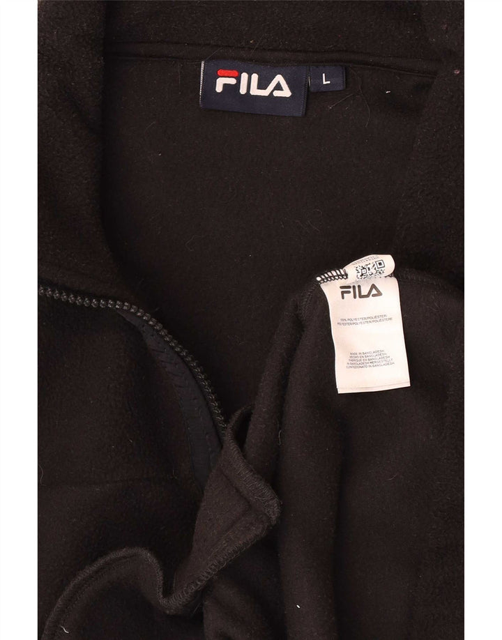 Męska kurtka polarowa Fila UK 40, duża, czarna, poliestrowa