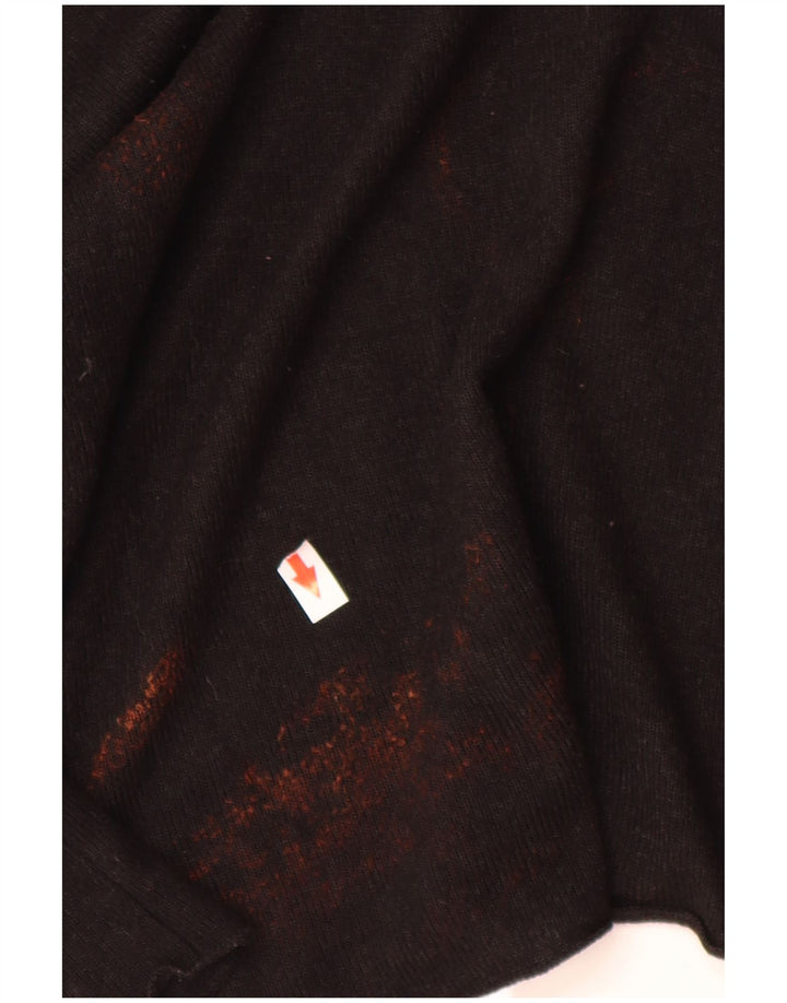 Damski top oversize z długim rękawem Zara UK 10, mały, czarny