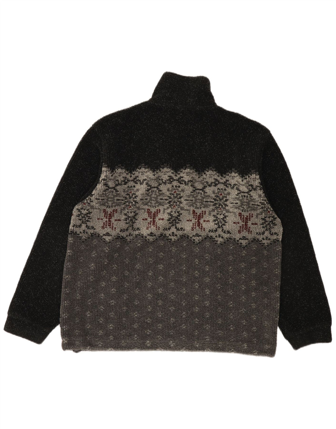 Męski sweter polarowy Colmar z zamkiem błyskawicznym, średni czarny Fair Isle