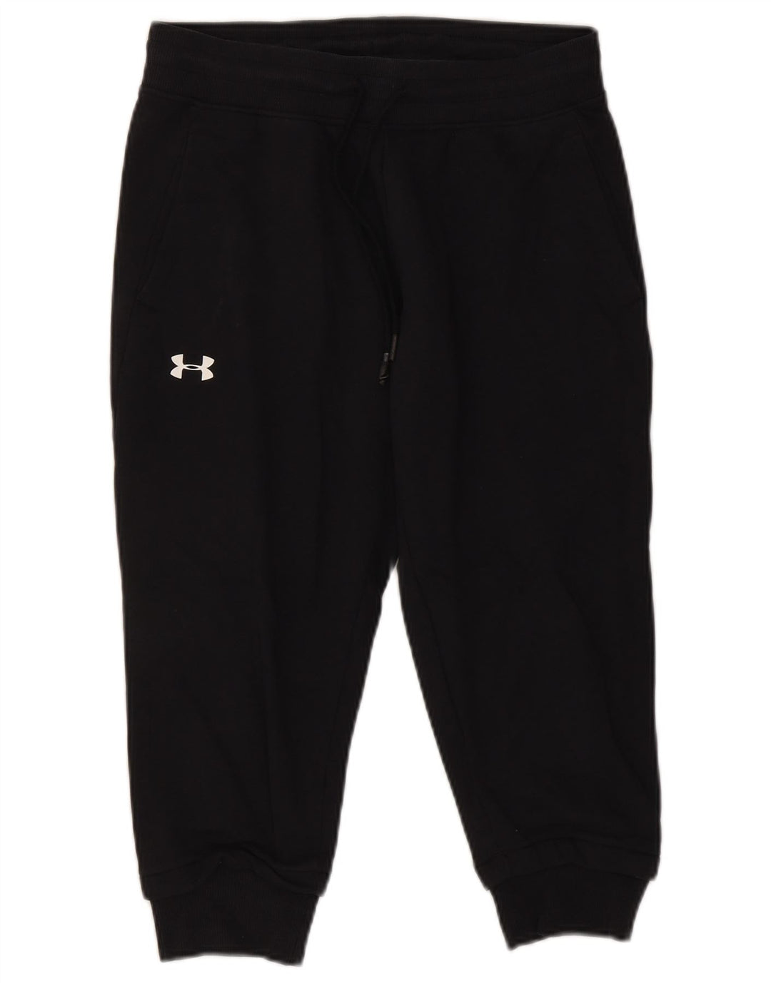 Męskie spodnie dresowe Under Armour Capri, małe, czarne, bawełniane