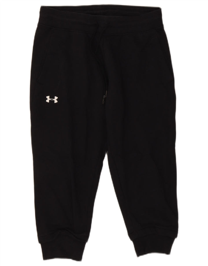 Męskie spodnie dresowe Under Armour Capri, małe, czarne, bawełniane