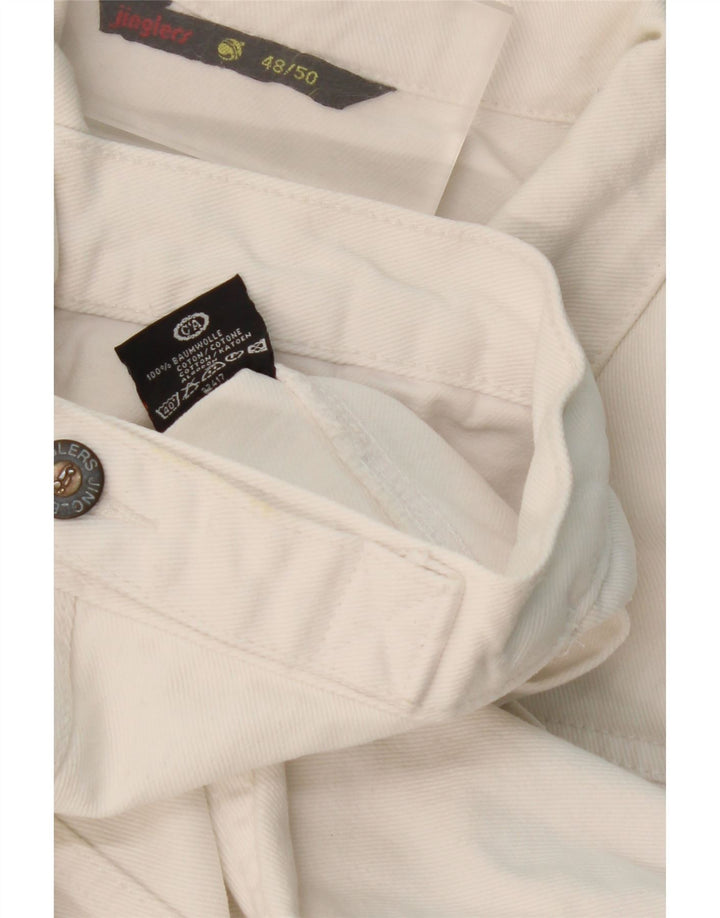 JINGLERS Womens Denim Jacket IT 48/50 XL White Cotton Vintage Jinglers and Second-Hand Jinglers from Messina Hembry 