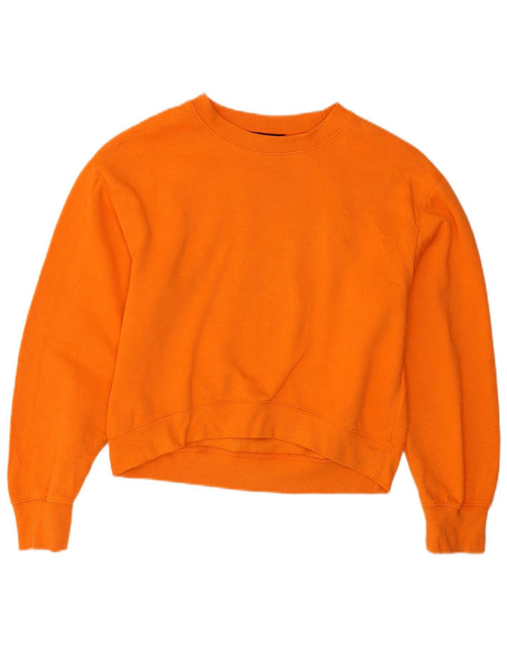 Damski sweter typu Crop Oversize Zara UK 10, mały, pomarańczowy poliester