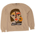 Damska bluza z grafiką Zara, sweter UK 10, mały beż