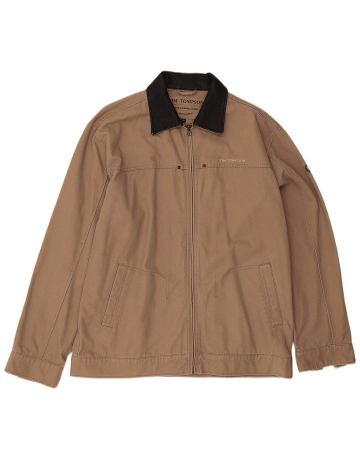 Męska kurtka bomber Tom Tompson UK 42 XL, beżowa, bawełniana