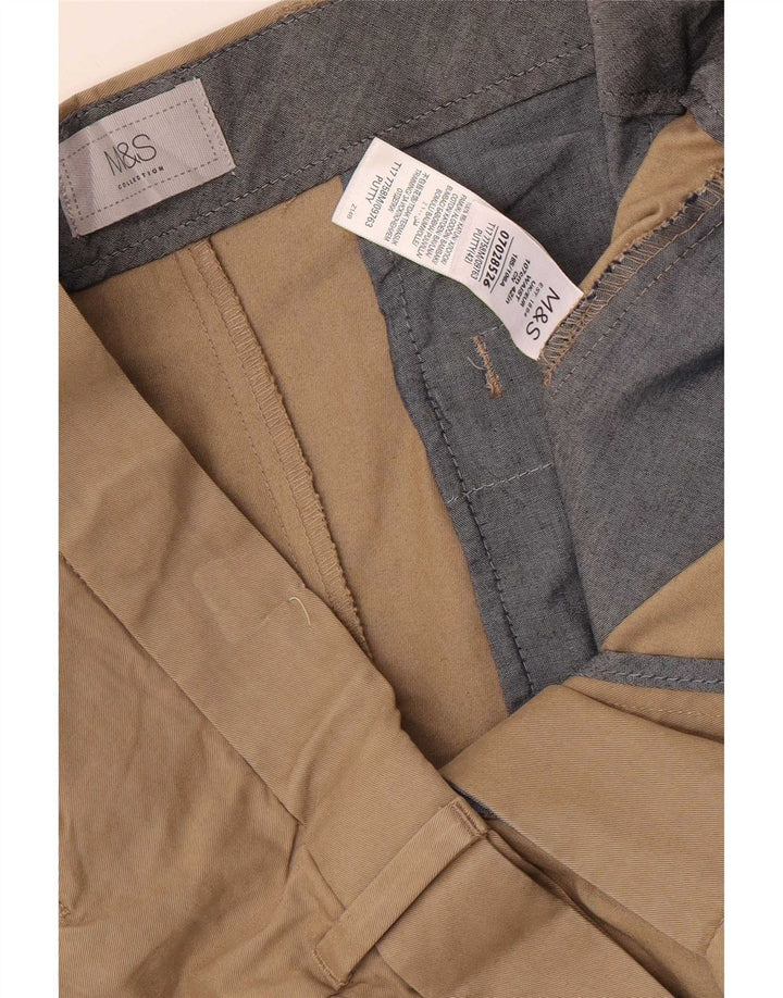 Marks & Spencer Męskie spodenki Chino W42 2XL Beżowa bawełna