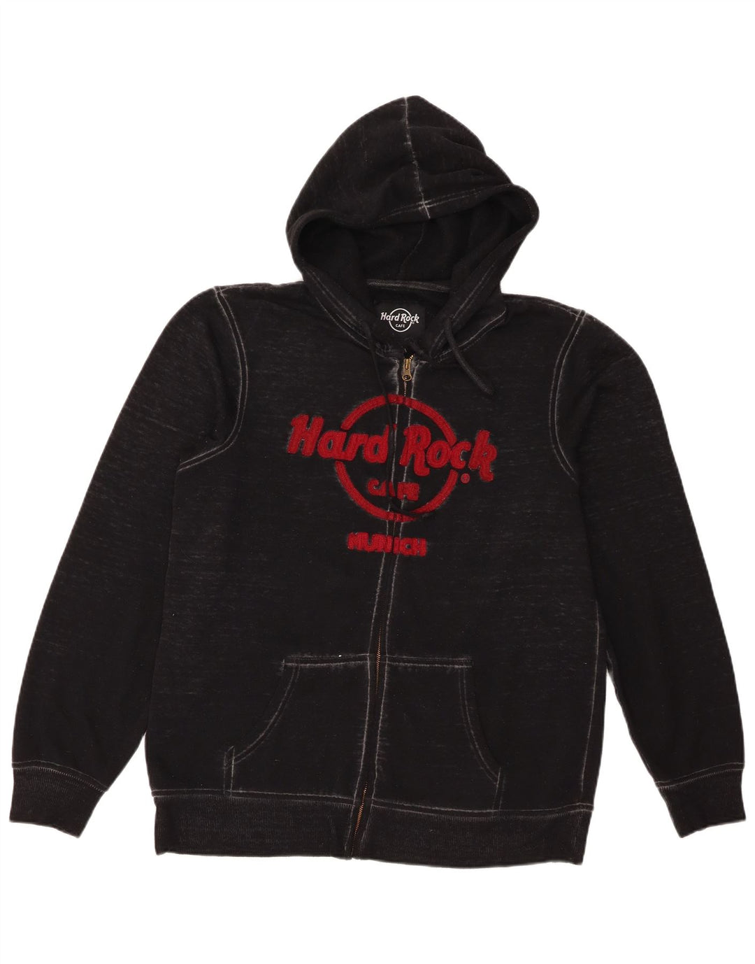 Męski sweter z kapturem i zamkiem Hard Rock Cafe, średnio czarny, bawełniany