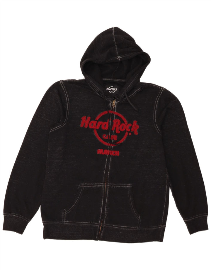 Męski sweter z kapturem i zamkiem Hard Rock Cafe, średnio czarny, bawełniany