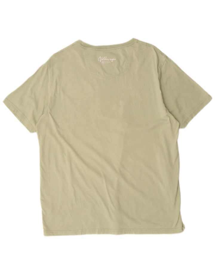 Męski T-shirt z grafiką Fat Face, duży, zielony, bawełniany