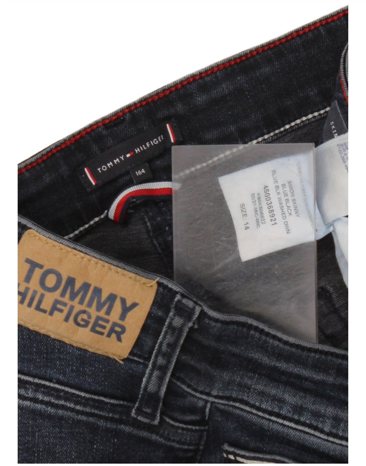 TOMMY HILFIGER Dżinsy chłopięce Skinny 13-14 lat W28 L29 Granatowa bawełna