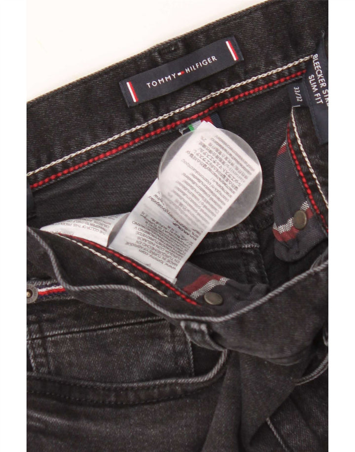 Męskie dżinsy Tommy Hilfiger Bleecker Slim W33 L32 Czarna bawełna