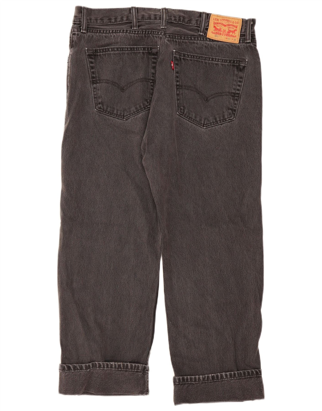 Damskie jeansy Levi's 505 Straight W40 L26 Szara bawełna