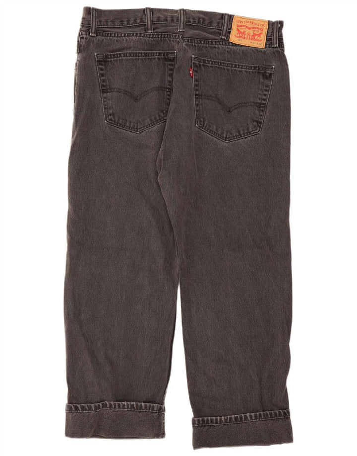 Damskie jeansy Levi's 505 Straight W40 L26 Szara bawełna