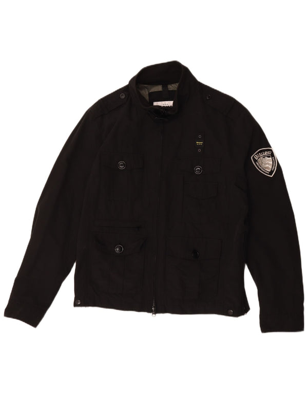 Męska kurtka wojskowa Blauer UK 42 XL, czarna, bawełniana