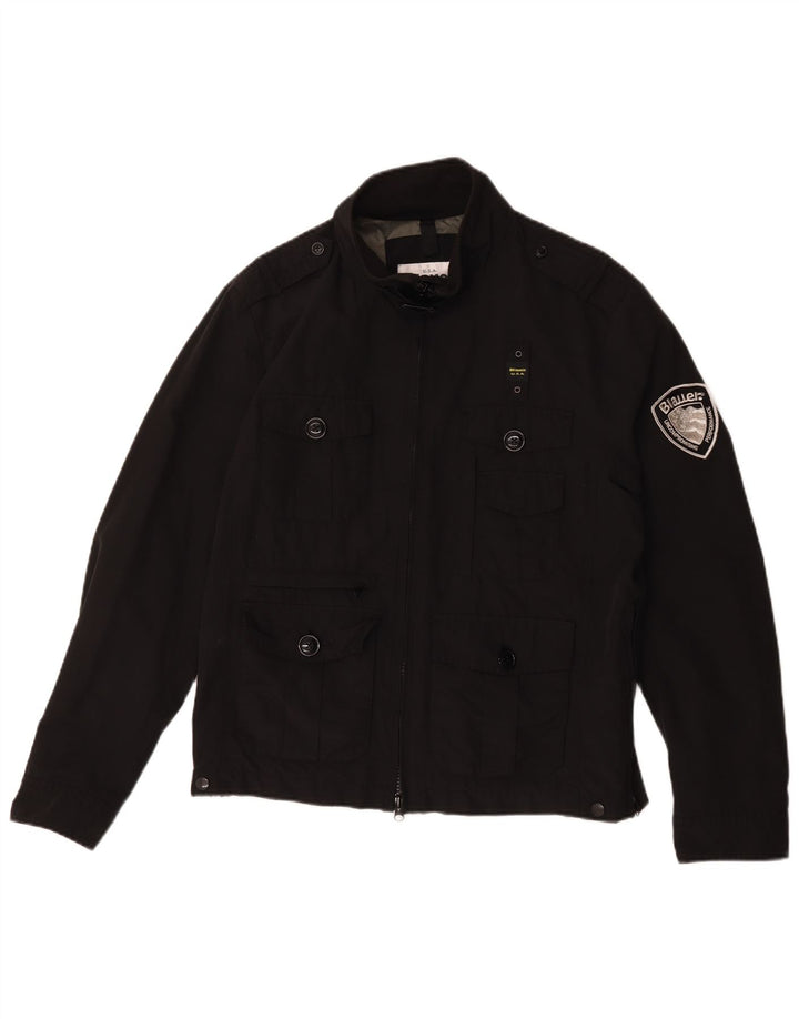 Męska kurtka wojskowa Blauer UK 42 XL, czarna, bawełniana