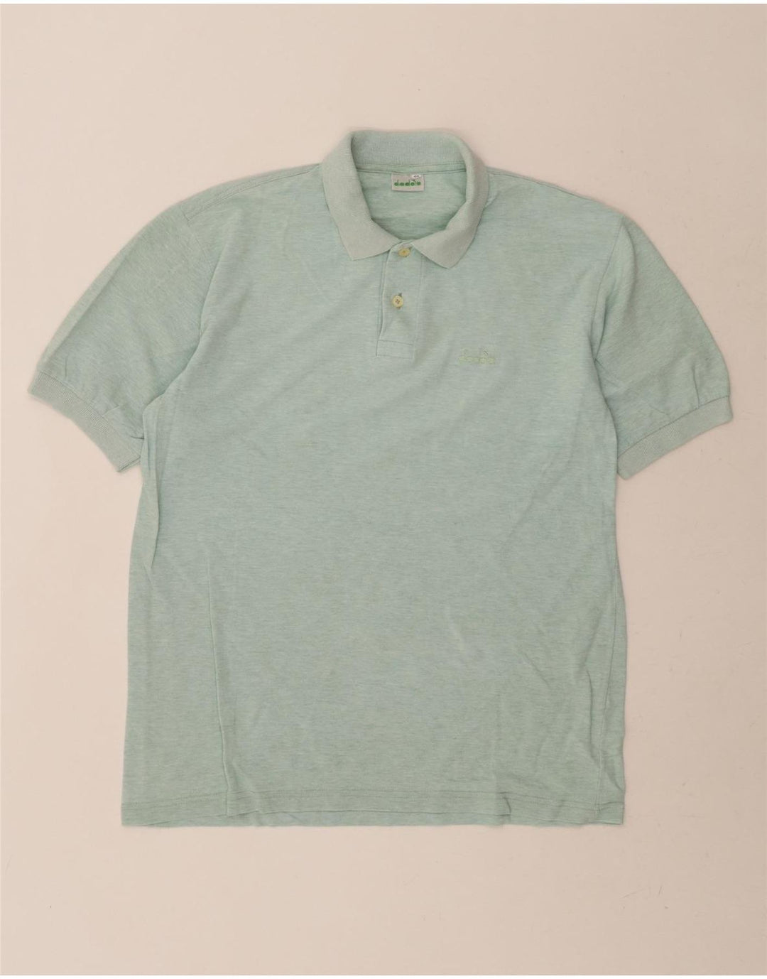 DIADORA Mens Polo Shirt IT 48 Medium Blue Cotton Vintage Diadora and Second-Hand Diadora from Messina Hembry 