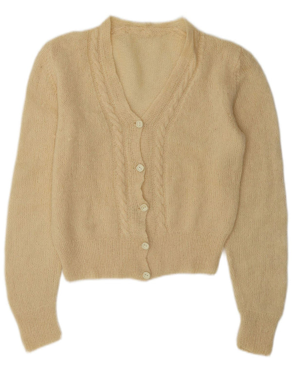 Sweter damski w stylu vintage, UK 12, średni, w kolorze złamanej bieli