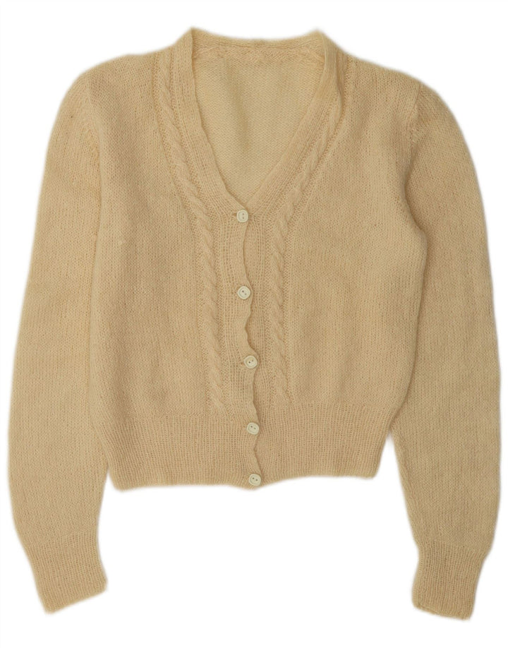 Sweter damski w stylu vintage, UK 12, średni, w kolorze złamanej bieli