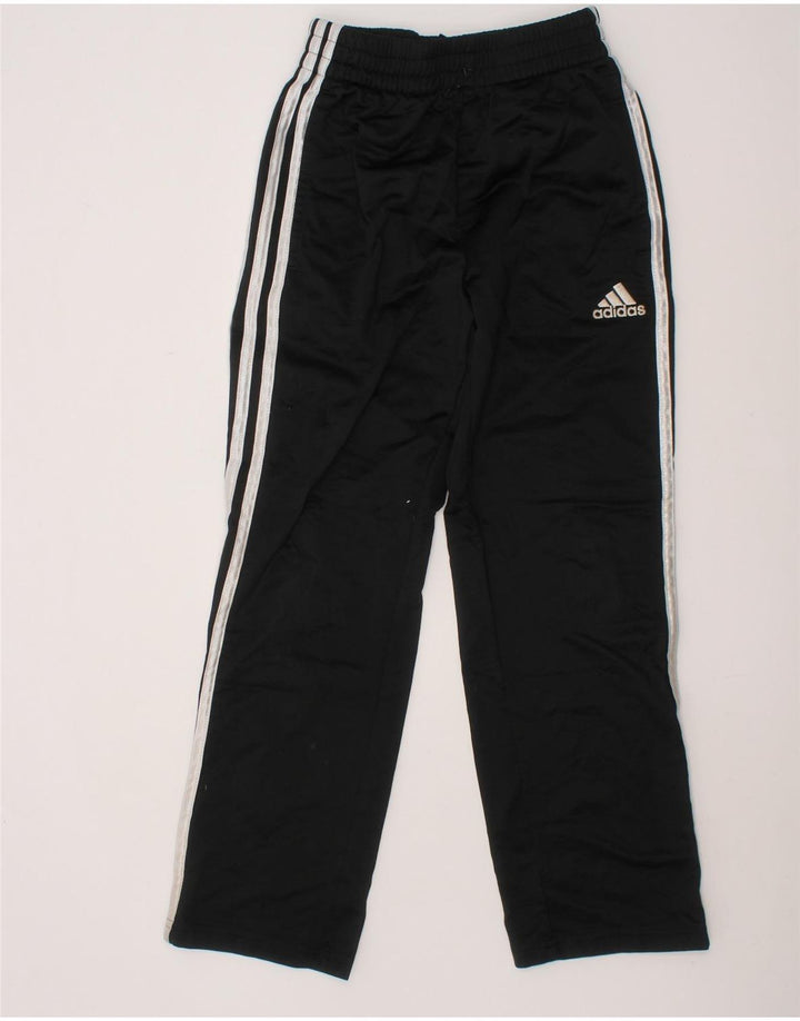 ADIDAS Boys Tracksuit Trousers 7-8 Years  Black Polyester Vintage Adidas and Second-Hand Adidas from Messina Hembry 