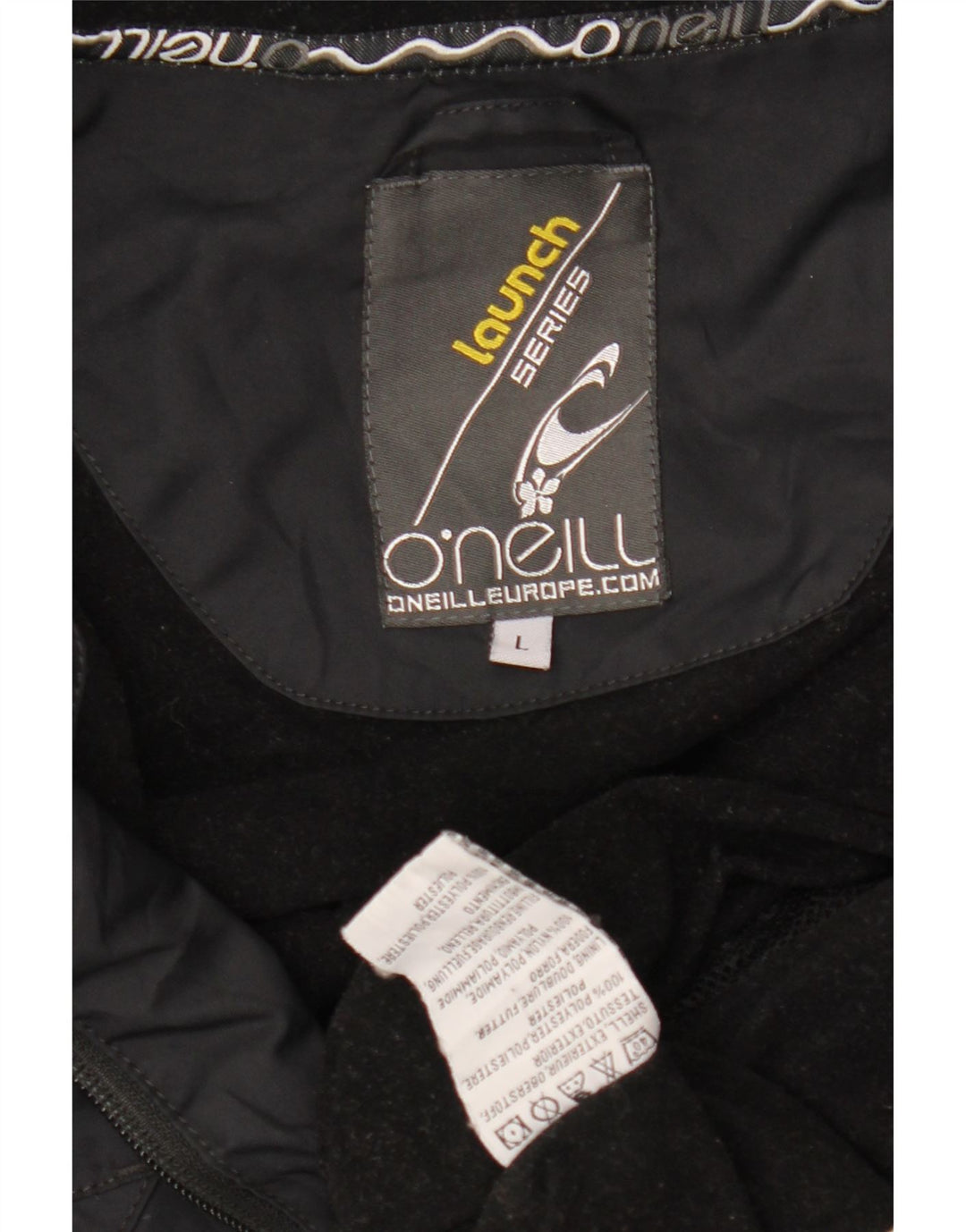 Męska kurtka wiatrówka z kapturem O'Neill UK 40, duża, czarna, poliestrowa