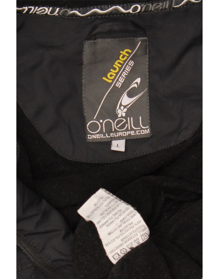Męska kurtka wiatrówka z kapturem O'Neill UK 40, duża, czarna, poliestrowa