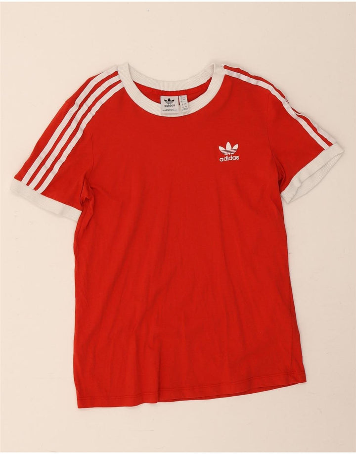 Damska koszulka Adidas Top UK 12 Średnia czerwona bawełna