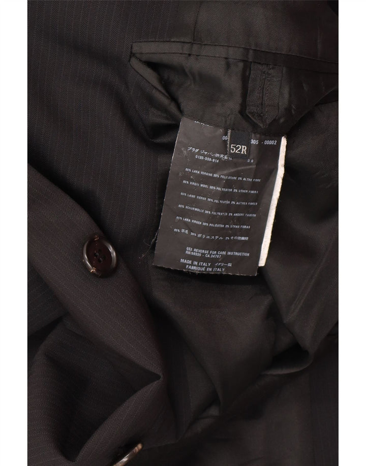 PRADA Męski garnitur zapinany na 3 guziki, 2 częściowy IT 52 XL W34 L30 Czarny klasyczny