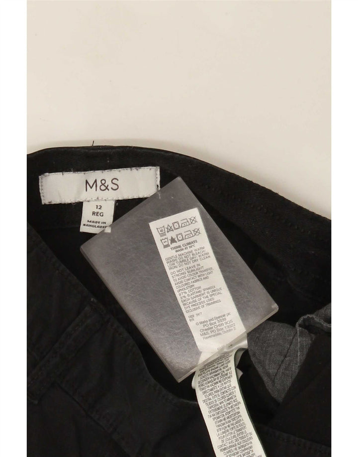 Spodnie damskie Marks & Spencer Straight Chino UK 12 MediumW32 L29 Czarne