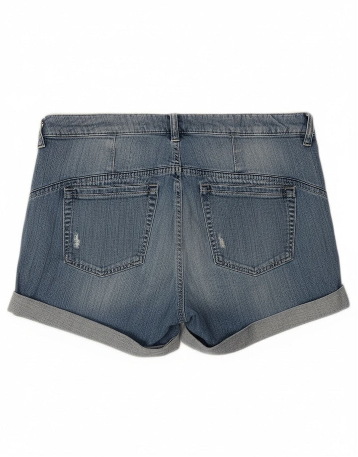 Damskie spodenki jeansowe Guess w trudnej sytuacji W28, średnioniebieskie, bawełniane