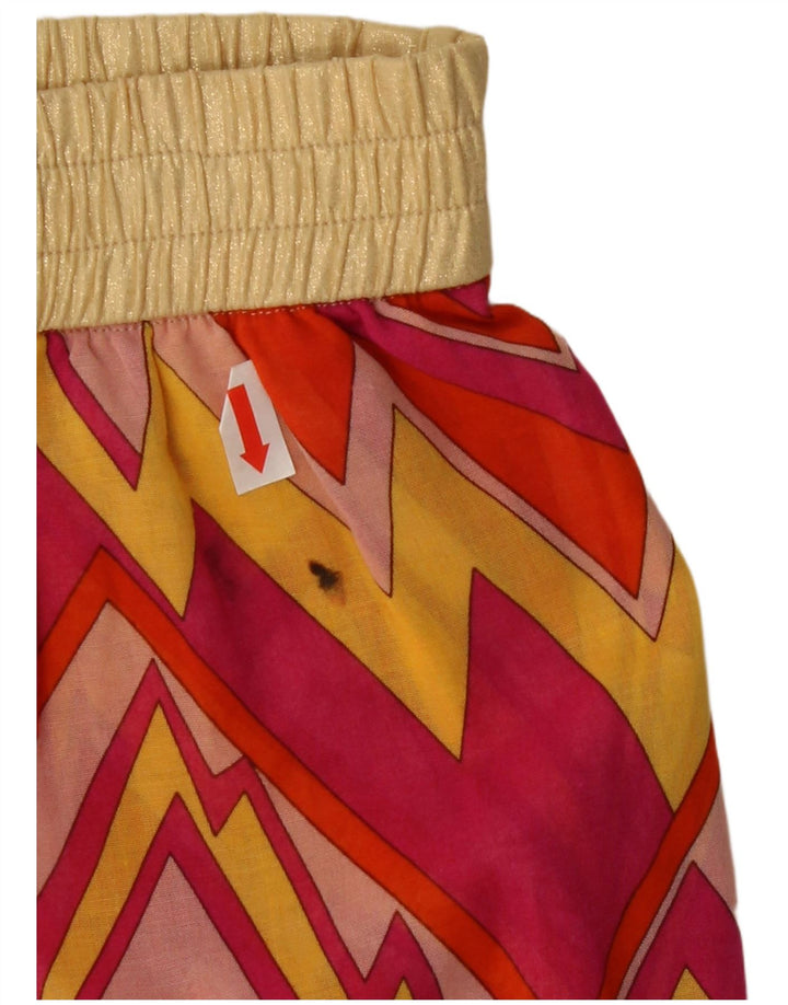 Damskie spodenki Missoni z wysokim stanem, małe W26, różowy, geometryczny poliester