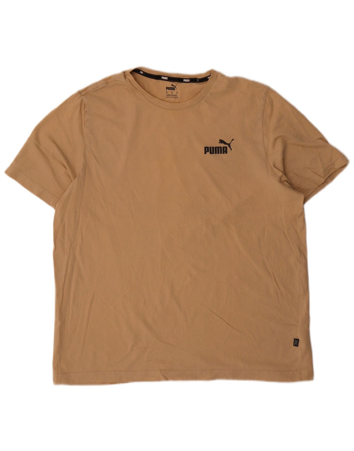 T-shirt męski Puma Top XL, beżowy, bawełniany