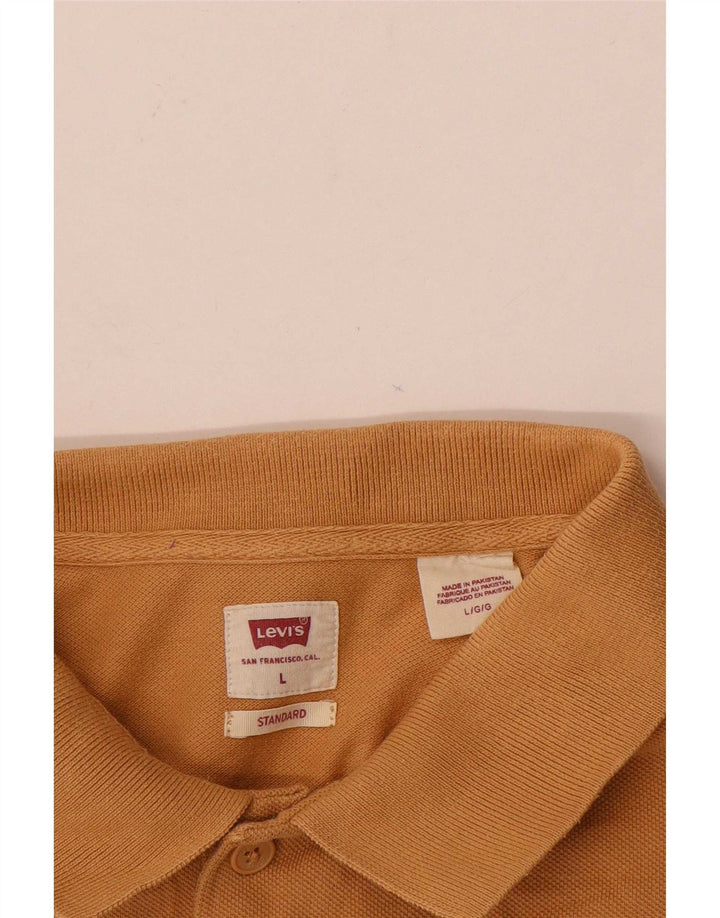 Męska koszulka polo Levi's o standardowym kroju, duża, beżowa