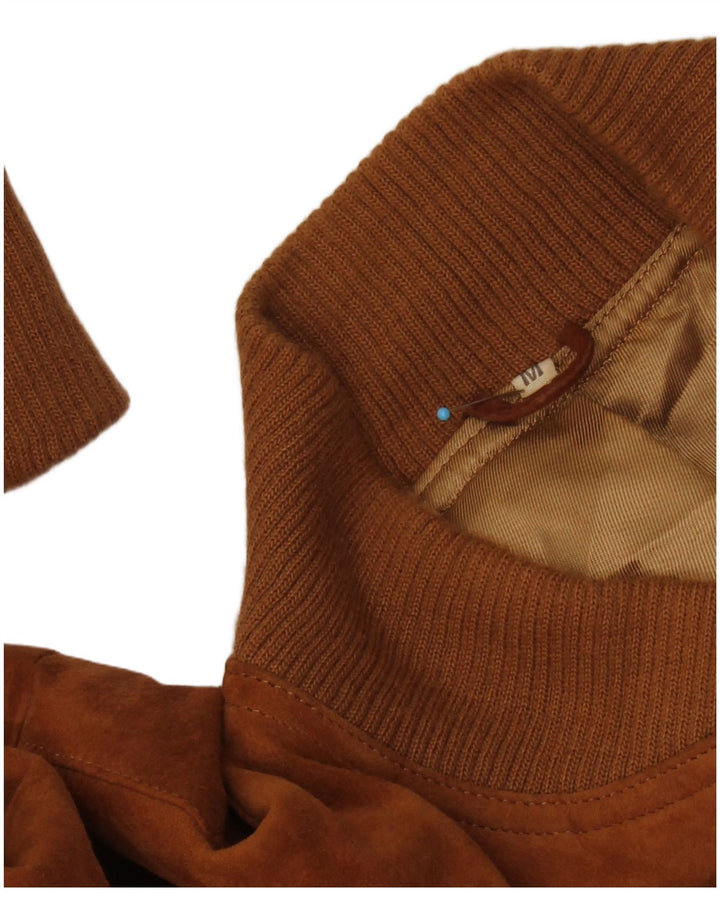 Męska zamszowa kurtka bomberka VINTAGE UK 38 średni brąz