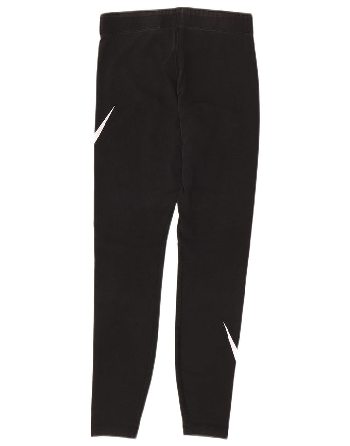 Damskie legginsy NIKE Graphic UK 8, małe, czarne, bawełniane